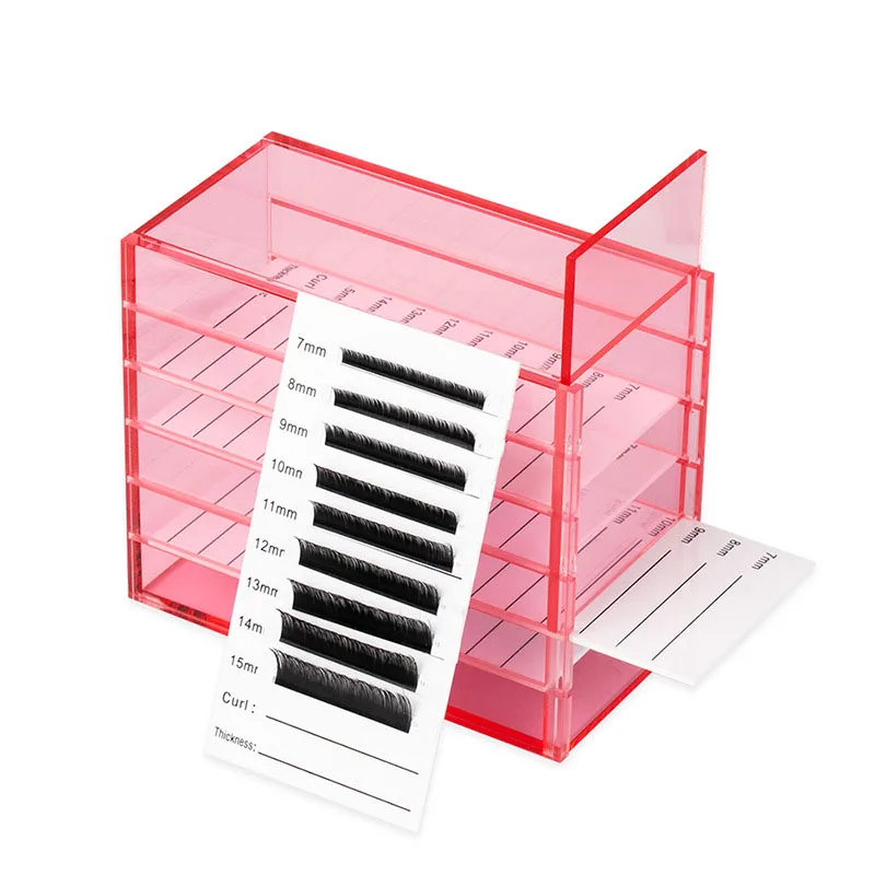 5 Layers Pink Transparent Eyelash Storage Box Makeup Display Container Eyelashes Glue Pallet Holder Grafting Eyelash Container
5 Layers Pink Transparent Eyelash Storage Box Makeup Display Container Eyelashes Glue Pallet Holder Grafting Eyelash Container