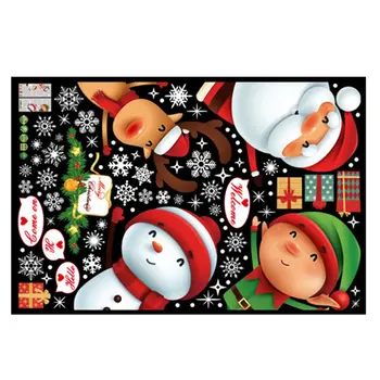 Merry Christmas Wall Sticker Santa Claus Elk Snowman Window Glass Scene Arrangement Door And Window Decoration SK9242 
Merry Christmas Wall Sticker Santa Claus Elk Snowman Window Glass Scene Arrangement Door And Window Decoration SK9242
