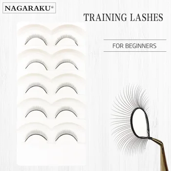 NAGARAKU False Eyelashes 5 Pairs Set Handmade Training Lashes For Beginners Eyelash Extension Beauty Salon Student Practice
NAGARAKU False Eyelashes 5 Pairs Set Handmade Training Lashes For Beginners Eyelash Extension Beauty Salon Student Practice
