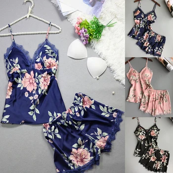 2PCS Women Silk Satin Lace Robe Shorts Sleepwear Babydoll Nightdress Pajamas Set Fashion 2020 Summer
2PCS Women Silk Satin Lace Robe Shorts Sleepwear Babydoll Nightdress Pajamas Set Fashion 2020 Summer