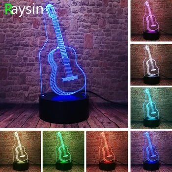 Creative LED Guitar Night Light 7 Color Change Smart Musical Instrument Lamp Desk Home Decorative Child Kids Boys Xmas Toy Gifts 
Creative LED Guitar Night Light 7 Color Change Smart Musical Instrument Lamp Desk Home Decorative Child Kids Boys Xmas Toy Gifts