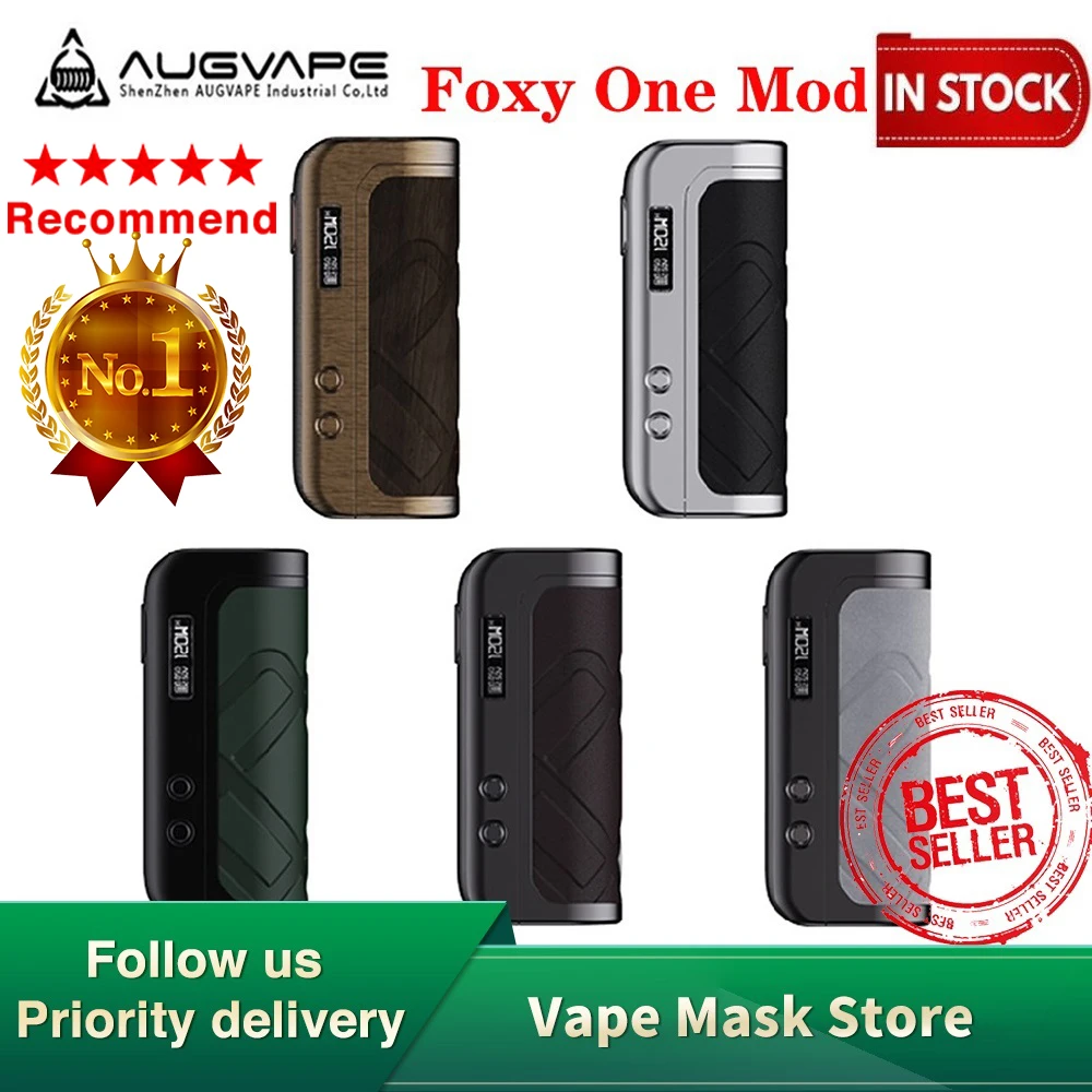 Лидер продаж оригинальный бокс мод Augvape Foxy One 120 Вт 21700 для вейпа с резьбой 510
