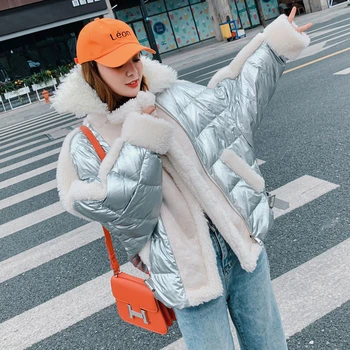 2020 fashion Birght winter Jacket woman Coat thick warm New Patchwork real Lamb Wool 90% Down Coat outwear streetwear parka YR50
2020 fashion Birght winter Jacket woman Coat thick warm New Patchwork real Lamb Wool 90% Down Coat outwear streetwear parka YR50