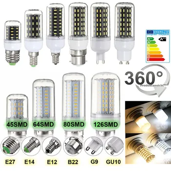 

Dimmable E27 E14 E12 G9 GU10 B22 4014 SMD LED Corn Light Bulb Lamp AC 220V/110V