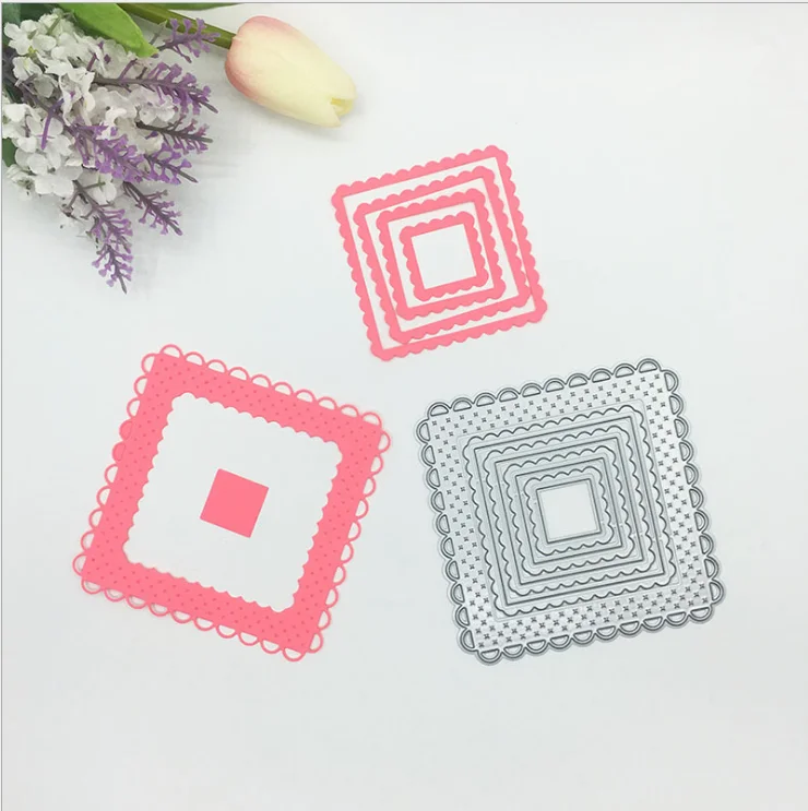 Nested scalloped lace square frame Craft Metal Cutting Dies for scrapbooking DIY Book photo album art card Dies
Nested scalloped lace square frame Craft Metal Cutting Dies for scrapbooking DIY Book photo album art card Dies