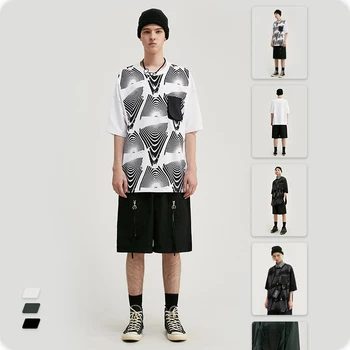 VIMASS 2020 spring summer new personality irregular corrugated three dimensional pockets loose men's short sleeved T-shirt
VIMASS 2020 spring summer new personality irregular corrugated three dimensional pockets loose men's short sleeved T-shirt