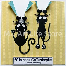 Estêncil animal de estimação bonito preto bonito dos dados do corte do metal do gato do animal de estimação para diy scrapbooking cartão de gravação decorativa(China)