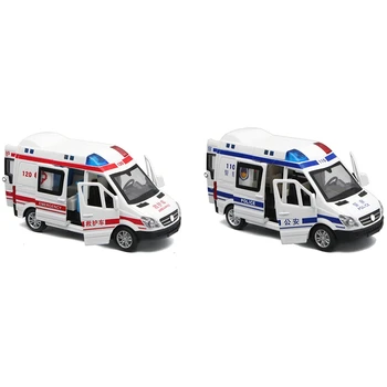 2x 1:32 Rescue Ambulance Police Diecast Metal Car Model with Pull Back Sound Light A & B
2x 1:32 Rescue Ambulance Police Diecast Metal Car Model with Pull Back Sound Light A & B