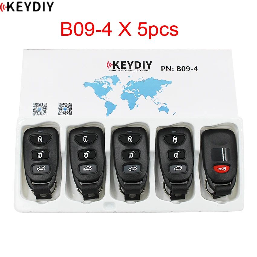 5PCS/LOT, KEYDIY Original Universal B Series Remote Control B09-4 KD900K/D900+/URG200/KD-X2 Key Programmer B09-3+1
5PCS/LOT, KEYDIY Original Universal B Series Remote Control B09-4 KD900K/D900+/URG200/KD-X2 Key Programmer B09-3+1