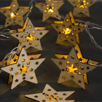 Garland "Thread" 4.5 m with wooden attachments "Star with stars", IP20, transparent thread, 20 LED, warm white glow, fixin
Garland "Thread" 4.5 m with wooden attachments "Star with stars", IP20, transparent thread, 20 LED, warm white glow, fixin