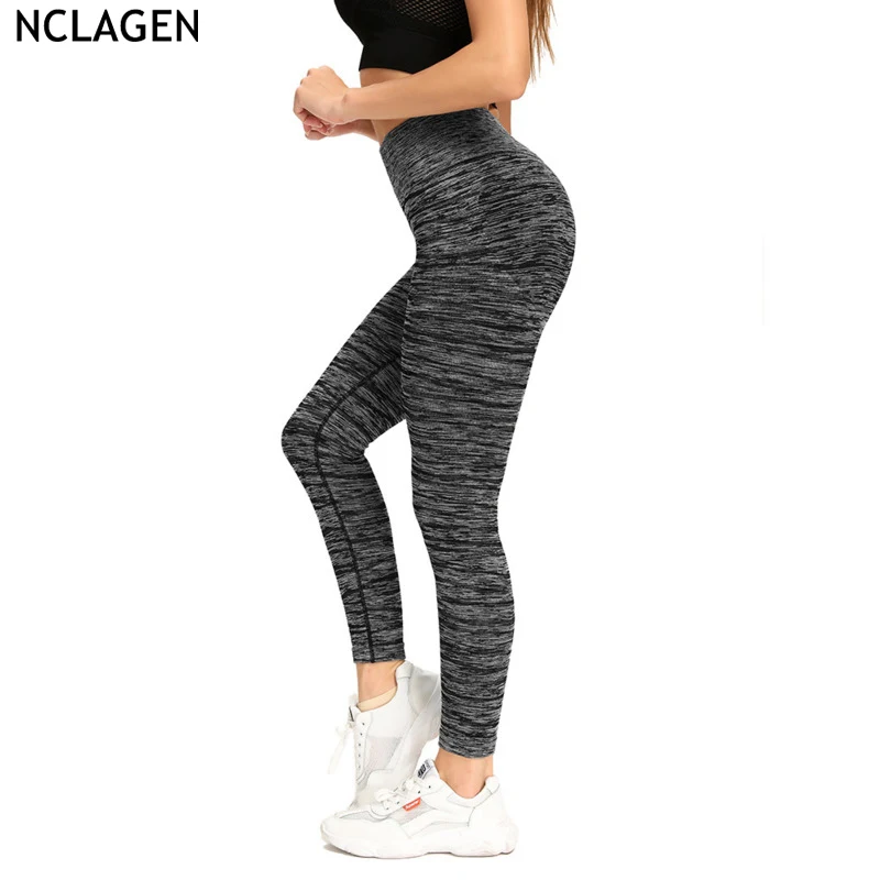 

NCLAGEN Seamless Leggings Ftness Women Gym Breathable Yoga Pants High Waist Elastic Squat Proof Nylon Workout Tights Sport Capri