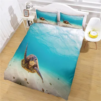 Double Bedspread 3D Underwater Turtle Printed Home Textiles with Pillowcases Bedding Clothes Queen Couple Single Size for Kids 
Double Bedspread 3D Underwater Turtle Printed Home Textiles with Pillowcases Bedding Clothes Queen Couple Single Size for Kids