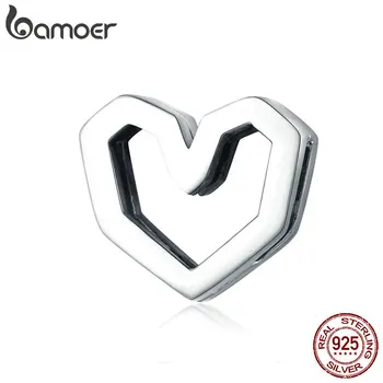 BAMOER Hot Sale Genuine 925 Sterling Silver Love Heart Shape Beads Charm fit Women Bracelets Necklaces Silver Jewelry SCX102
BAMOER Hot Sale Genuine 925 Sterling Silver Love Heart Shape Beads Charm fit Women Bracelets Necklaces Silver Jewelry SCX102
