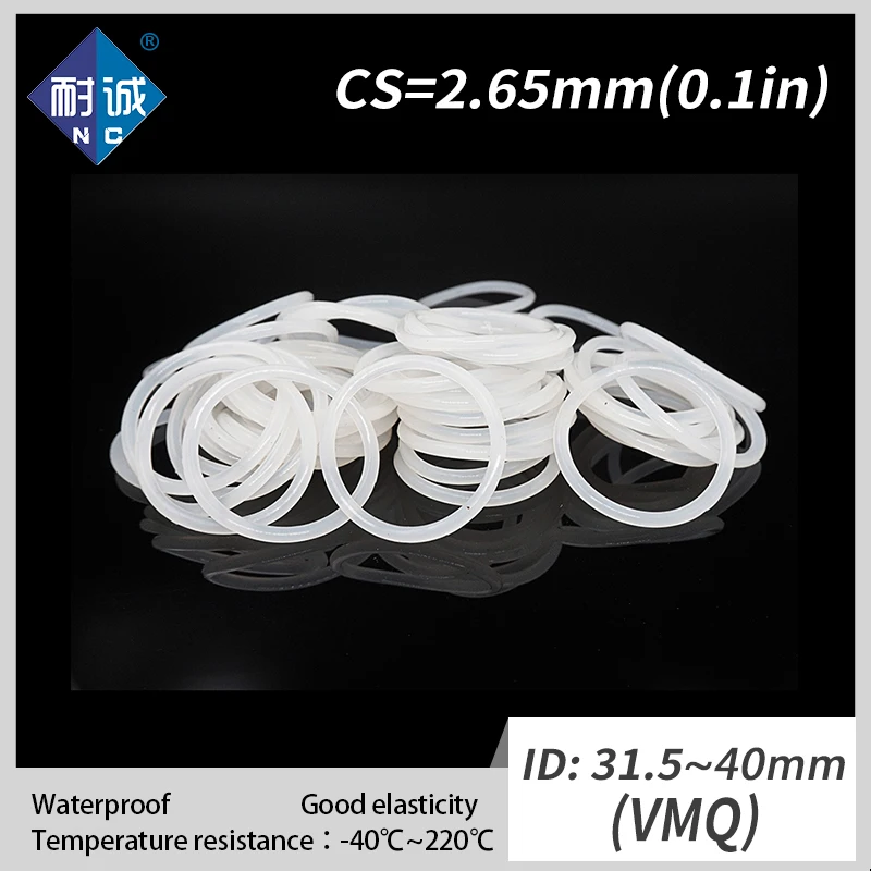 2PCS/lot Silicone rubber oring VMQ CS 2.65mm ID31.5/32.5/34.5/36.5/37.5/38.7/40mm O Ring Gasket Silicone O-ring waterproof
2PCS/lot Silicone rubber oring VMQ CS 2.65mm ID31.5/32.5/34.5/36.5/37.5/38.7/40mm O Ring Gasket Silicone O-ring waterproof