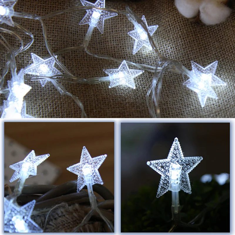 Fairy Lights 10M/20M/30M Snowflake Star Ball Christmas String Lights Garlands Outdoor For Room Wedding Party New Year Decoration Fairy Lights 10M/20M/30M Snowflake Star Ball Christmas String Lights Garlands Outdoor For Room Wedding Party New Year Decoration
