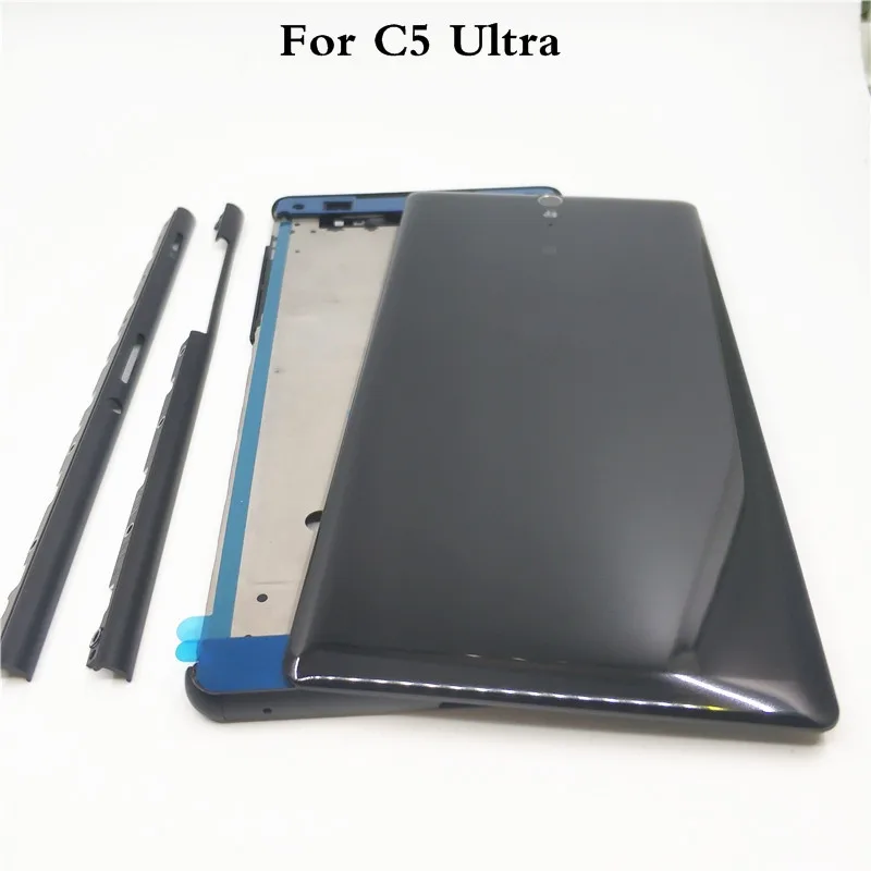 Middle Front Frame Bezel Full Housing For Sony Xperia C5 Ulera E5553 E5506 LCD Screen Holder Repair Parts+Metal side bar |