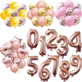 Huge 40inch rosegold Foil Number Balloons Latex Birthday Party Decor Balloon Adult/Kid Baby Shower/Wedding Decoration Supply 
Huge 40inch rosegold Foil Number Balloons Latex Birthday Party Decor Balloon Adult/Kid Baby Shower/Wedding Decoration Supply