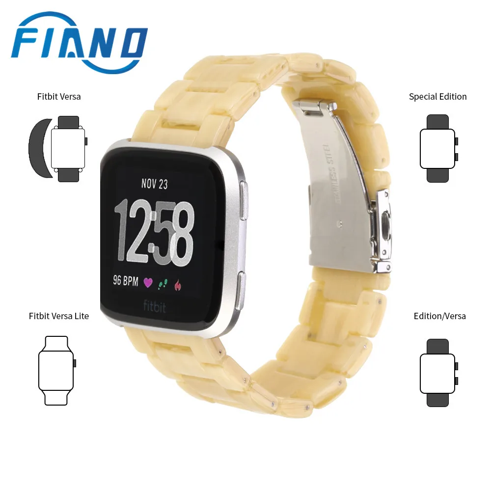 Фото Ремешок из смолы совместимый с Apple Watch Band 22 мм женские и мужские модные часы Fitbit |