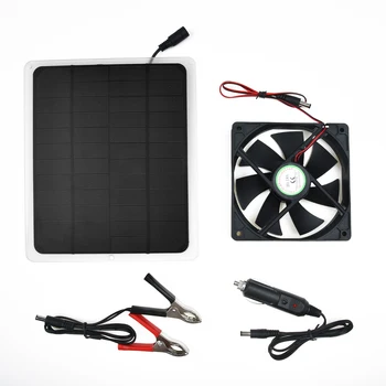 10W Solar Powered Fan Mini Ventilator For Greenhouse Pet Dog Chicken Ventilator Solar Panel Iron Black Current 500MA Interface
10W Solar Powered Fan Mini Ventilator For Greenhouse Pet Dog Chicken Ventilator Solar Panel Iron Black Current 500MA Interface