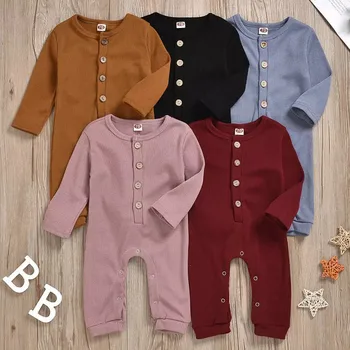 Infant Baby Girl Boy Clothes 2020 New Button Long Sleeve Casual Knitted Romper Toddler Kids Jumpsuit Overall Outfits Solid Color
Infant Baby Girl Boy Clothes 2020 New Button Long Sleeve Casual Knitted Romper Toddler Kids Jumpsuit Overall Outfits Solid Color