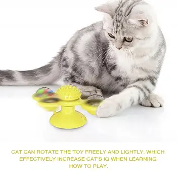 Windmill Toy For Cat Puzzle Whirling Turntable With Brush Cat Play Game Toy Interactive for At Kitten Play Pet Cat Toys Supplies
Windmill Toy For Cat Puzzle Whirling Turntable With Brush Cat Play Game Toy Interactive for At Kitten Play Pet Cat Toys Supplies
