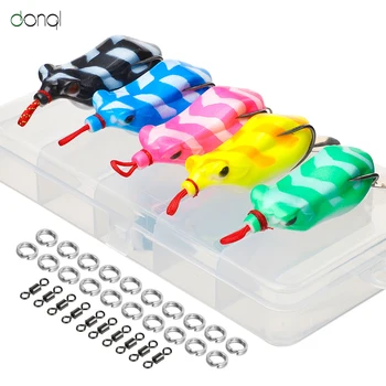 DONQL 5Pcs/Box Frog Soft Fishing Lure Artificial Lifelike Frog Silicone Bait Spoon Trolls Top water Wobblers Fishing Hook Lure
DONQL 5Pcs/Box Frog Soft Fishing Lure Artificial Lifelike Frog Silicone Bait Spoon Trolls Top water Wobblers Fishing Hook Lure