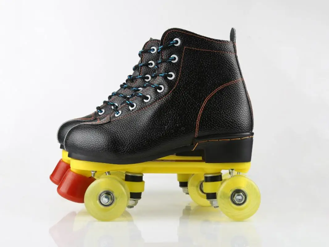Cowhide Flash Roller Skates Unisex Two Line 4 Wheel Roller Skates Wear-Resistant Different Sizes For Choice Solid Color Black
Cowhide Flash Roller Skates Unisex Two Line 4 Wheel Roller Skates Wear-Resistant Different Sizes For Choice Solid Color Black