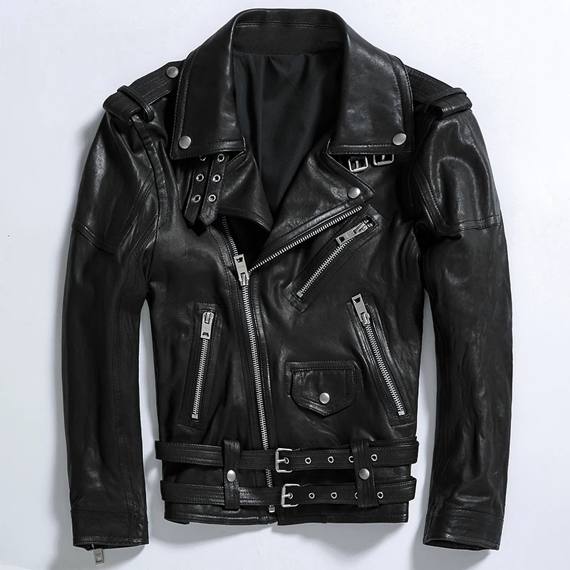 Genuine Leather Jacket Men Clothes 2020 Real Sheepskin Jackets Vintage Fashion Biker Leather Coat Jaqueta De Couro ZL397 
Genuine Leather Jacket Men Clothes 2020 Real Sheepskin Jackets Vintage Fashion Biker Leather Coat Jaqueta De Couro ZL397