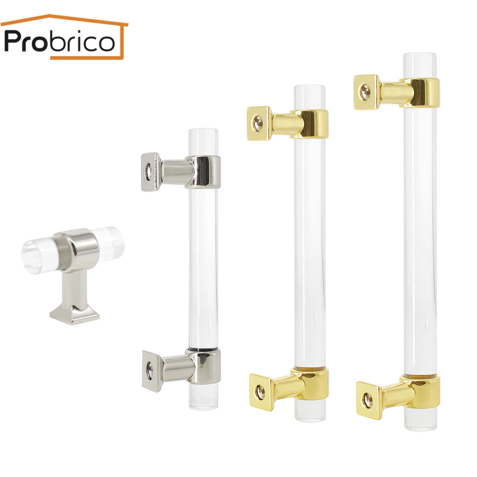 Probrico Mordern Furniture Handles Drawer Knobs Acrylic T bar Cupboard Wardrobe Kitchen Cabinet Pulls 14mm Cabinet Hardwares
Probrico Mordern Furniture Handles Drawer Knobs Acrylic T bar Cupboard Wardrobe Kitchen Cabinet Pulls 14mm Cabinet Hardwares