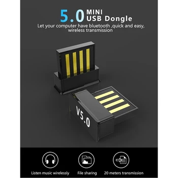 Hot Mini BT5.0 USB Bluetooth 5.0 Wireless Adapter Computer Audio Bluetooth Transmitter Adapter PC Dongle For TV PC Dropshipping
Hot Mini BT5.0 USB Bluetooth 5.0 Wireless Adapter Computer Audio Bluetooth Transmitter Adapter PC Dongle For TV PC Dropshipping