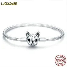 S925 Sterling Silver Personality Cute French Bulldog Bead Bracelets Pandora 925 Original Luxury Jewelry Charm Bracelets Cb075
S925 Sterling Silver Personality Cute French Bulldog Bead Bracelets Pandora 925 Original Luxury Jewelry Charm Bracelets Cb075
