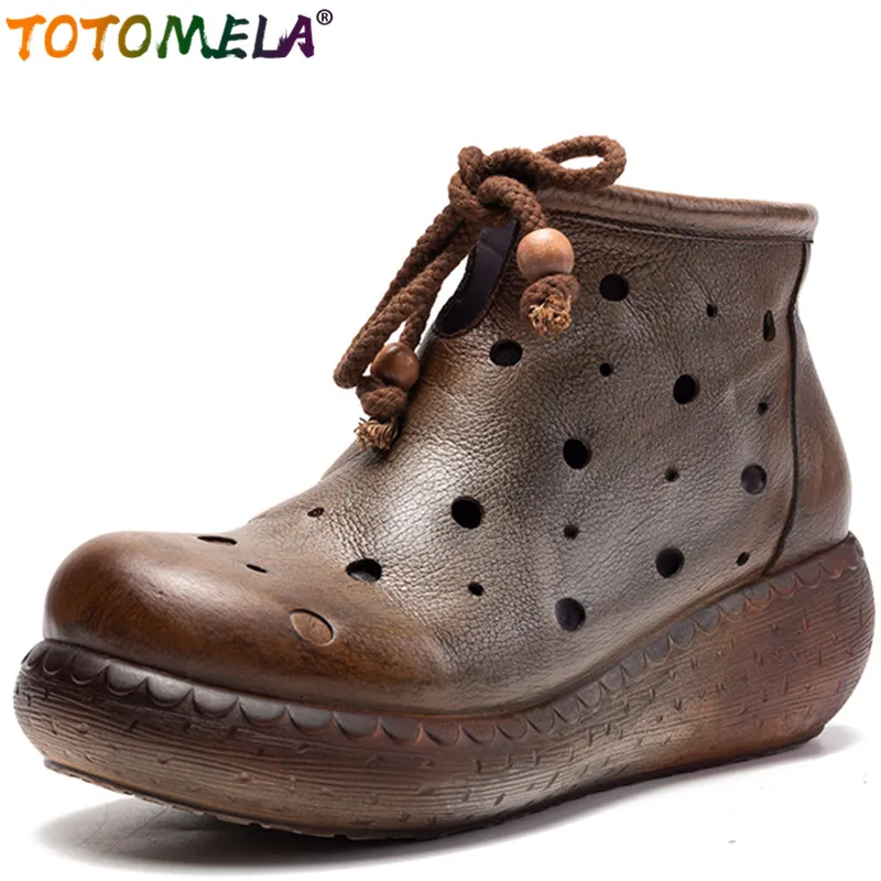 TOTOMELA 2020 New high quality genuine leather boots vintage cut outs platform boots lace up retro autumn ankle boots
TOTOMELA 2020 New high quality genuine leather boots vintage cut outs platform boots lace up retro autumn ankle boots