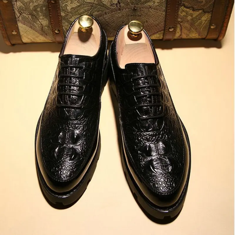 Men Dress Shoes Pointed toe Oxfords Shoes Men Lace Up Designer Men crocodile Formal Shoes Fashion Leather Brogue shoes A51-74
Men Dress Shoes Pointed toe Oxfords Shoes Men Lace Up Designer Men crocodile Formal Shoes Fashion Leather Brogue shoes A51-74