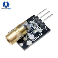 650nm 5 v 적색 레이저 센서 6mm 5 mw 송신기 모듈 KY-008 도트 다이오드 arduino 용 구리 헤드 uno r3 메가 2560 호환(China)
