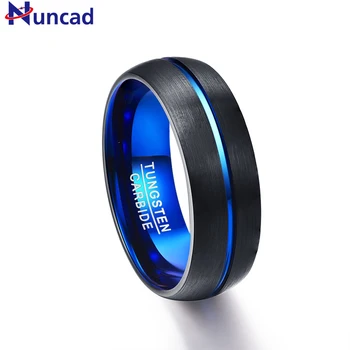 Nuncad Men's 8mm Blue Plated Tungsten Carbide Wedding Band Ring Matte Finish Grooved Size 7 to 12
Nuncad Men's 8mm Blue Plated Tungsten Carbide Wedding Band Ring Matte Finish Grooved Size 7 to 12