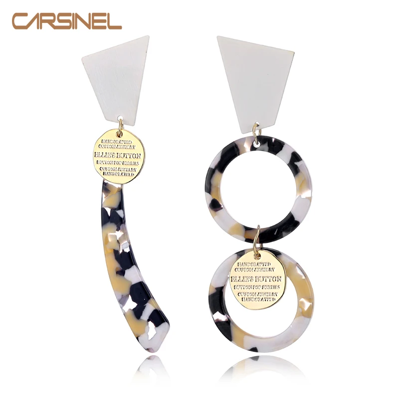 CARSINEL Brand Geometric Acrylic Hollow Drop Earrings for Women Metal alloy Earings Fashion Statement Jewelry ER0713
CARSINEL Brand Geometric Acrylic Hollow Drop Earrings for Women Metal alloy Earings Fashion Statement Jewelry ER0713