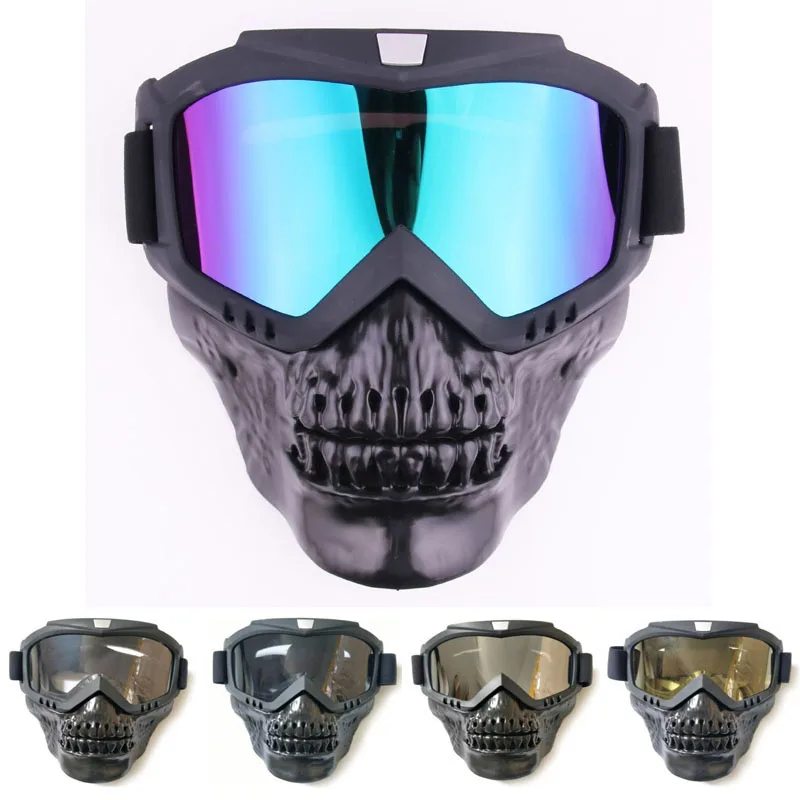 Cool skull motorcycle face Mask with Goggles Detachable modular Goggles Mask for Vintage open face Motorcycle Helmet Moto Casco
Cool skull motorcycle face Mask with Goggles Detachable modular Goggles Mask for Vintage open face Motorcycle Helmet Moto Casco