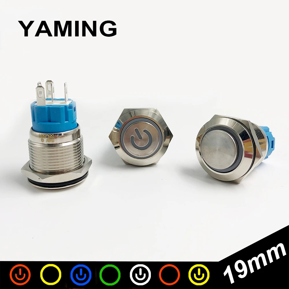 19mm Metal Push Button Micro Switch LED Lamp Momentary/self-locking Waterproof IP65 Latching Maintained Car Auto Engine PC Power
19mm Metal Push Button Micro Switch LED Lamp Momentary/self-locking Waterproof IP65 Latching Maintained Car Auto Engine PC Power
