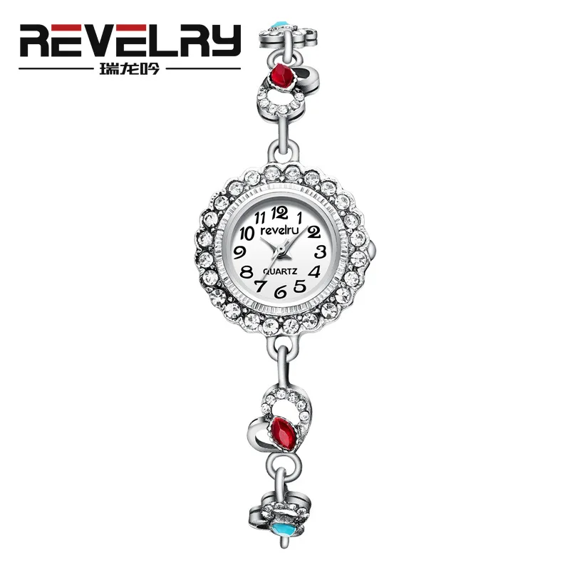 

REVELRY Women Watch Women's Fashion Watches Relojes Para Mujer Luxury Rhinestone Bracelet Wristwatch Montre Femme 2020 Reloj