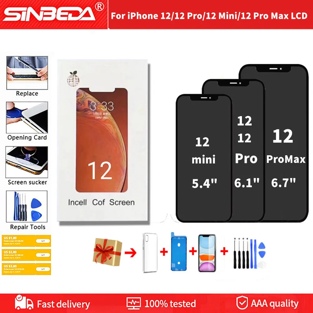 ЖК-дисплей RJ Incell для iPhone 12 Pro 12 Mini 12 Pro Max, экран с 3D сенсорным дисплеем, сменный комплект для iphone 12 13mini LCD
ЖК-дисплей RJ Incell для iPhone 12 Pro 12 Mini 12 Pro Max, экран с 3D сенсорным дисплеем, сменный комплект для iphone 12 13mini LCD