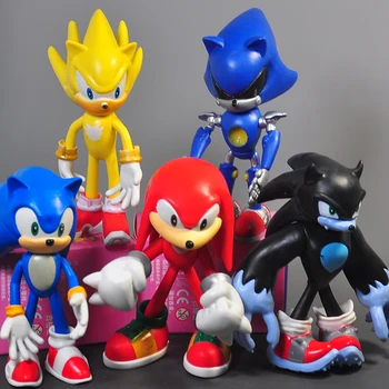 Set Super Sonic The Hedgehog Action Figure Knuffel Amy Tails Metal Sonic PVC Figure Model Doll Kids Cake Figurine Model Toys 
Set Super Sonic The Hedgehog Action Figure Knuffel Amy Tails Metal Sonic PVC Figure Model Doll Kids Cake Figurine Model Toys