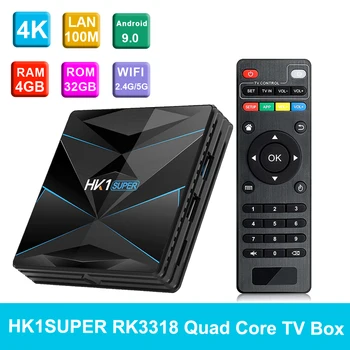 HK1SUPER Android TV Box Smart Android 9.0 Set Top Box RK3318 Quad Core 4K H.265 4GB+32GB/64GB 2.4G/5G WiFi BT4.0 HD Media Player
HK1SUPER Android TV Box Smart Android 9.0 Set Top Box RK3318 Quad Core 4K H.265 4GB+32GB/64GB 2.4G/5G WiFi BT4.0 HD Media Player