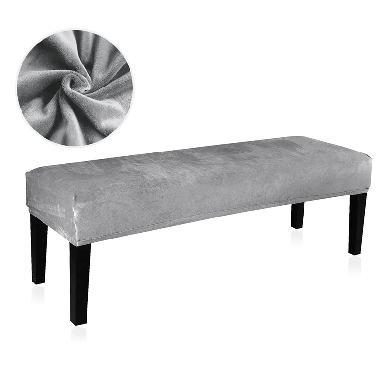 Housse de banc extensible en velours et Spandex, élastique, pour salle à manger, chaise, siège, hôtel, maison, salon, cuisine, chambre à coucher Housse de banc extensible en velours et Spandex, élastique, pour salle à manger, chaise, siège, hôtel, maison, salon, cuisine, chambre à coucher