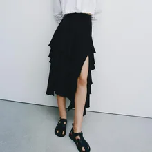 2022 Spring Fall Fashion Black Stitching Layered Skirts High Waist Ruffles Skirt Women Split Mini Skirt Back Zipper Chic Skirts
2022 Spring Fall Fashion Black Stitching Layered Skirts High Waist Ruffles Skirt Women Split Mini Skirt Back Zipper Chic Skirts
