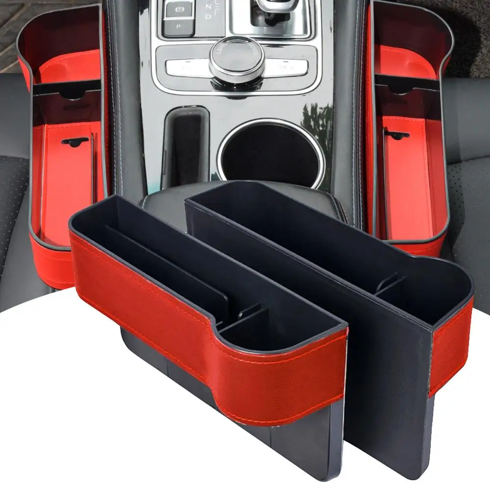 New 2PCS Universal Car Seat Crevice Storage Box Pocket Organizer Holder Leather Storage Box Card Phone Holder Pocket Accessories
New 2PCS Universal Car Seat Crevice Storage Box Pocket Organizer Holder Leather Storage Box Card Phone Holder Pocket Accessories