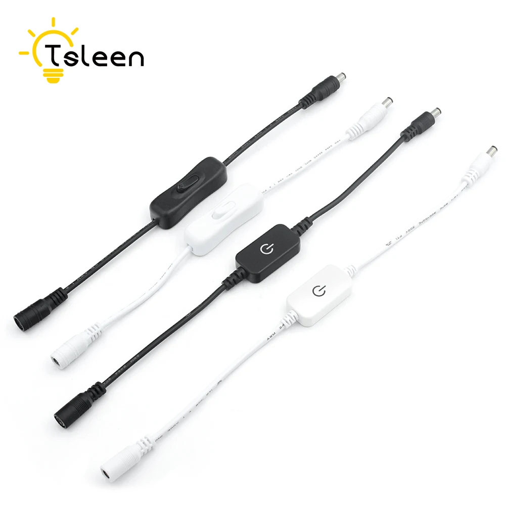 1pc Turn On Off LED Strips DC 12-24V Power Adapter DC plug with Cable Connector Inline Cable 2 Types 5.5x2.1mm DC power Switch
1pc Turn On Off LED Strips DC 12-24V Power Adapter DC plug with Cable Connector Inline Cable 2 Types 5.5x2.1mm DC power Switch