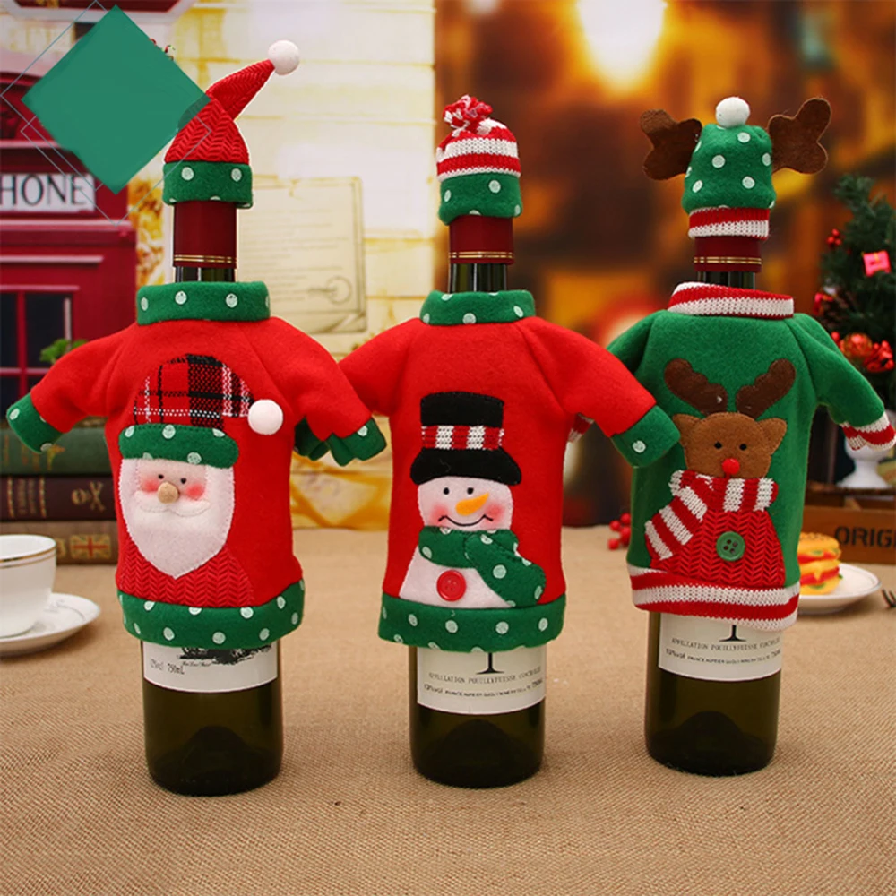 3pcs Christmas Wine Bottle Cover Wine Bottle Snowman Santa Decoration Bottle Cap Home Kitchen Wine Bottle Decoration Supplies
3pcs Christmas Wine Bottle Cover Wine Bottle Snowman Santa Decoration Bottle Cap Home Kitchen Wine Bottle Decoration Supplies