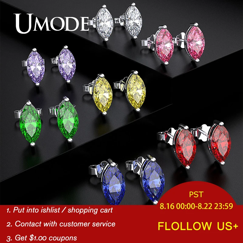 UMODE Cushion Stud Earrings Tiny Simple Girls Ear Studs Fashion Zirconia Womens Jewellery Accesoires Luxury Brand Jewelry UE0596
UMODE Cushion Stud Earrings Tiny Simple Girls Ear Studs Fashion Zirconia Womens Jewellery Accesoires Luxury Brand Jewelry UE0596