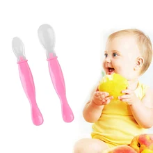 2 pcs/set Silicon Baby Spoon Safety soft Spoon Baby Flatware Feeding Spoon Tableware
2 pcs/set Silicon Baby Spoon Safety soft Spoon Baby Flatware Feeding Spoon Tableware