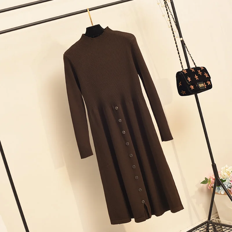 Sweater Autumn Winter Knitted Dress Korean Elegant Ladies Dresses Long Sleeve Vestidos Elegantes 2020 KJ4216
Sweater Autumn Winter Knitted Dress Korean Elegant Ladies Dresses Long Sleeve Vestidos Elegantes 2020 KJ4216